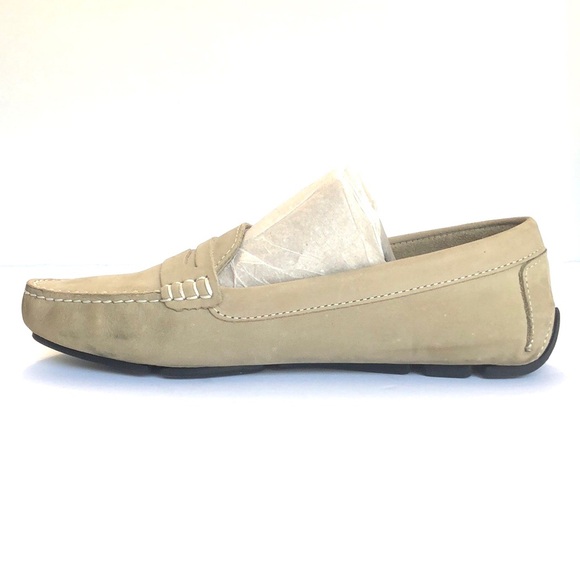 Massimo Matteo Taupe Leather Driving Loafers size 9.5B - Picture 8 of 13